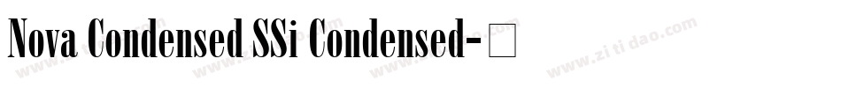 Nova Condensed SSi Condensed字体转换